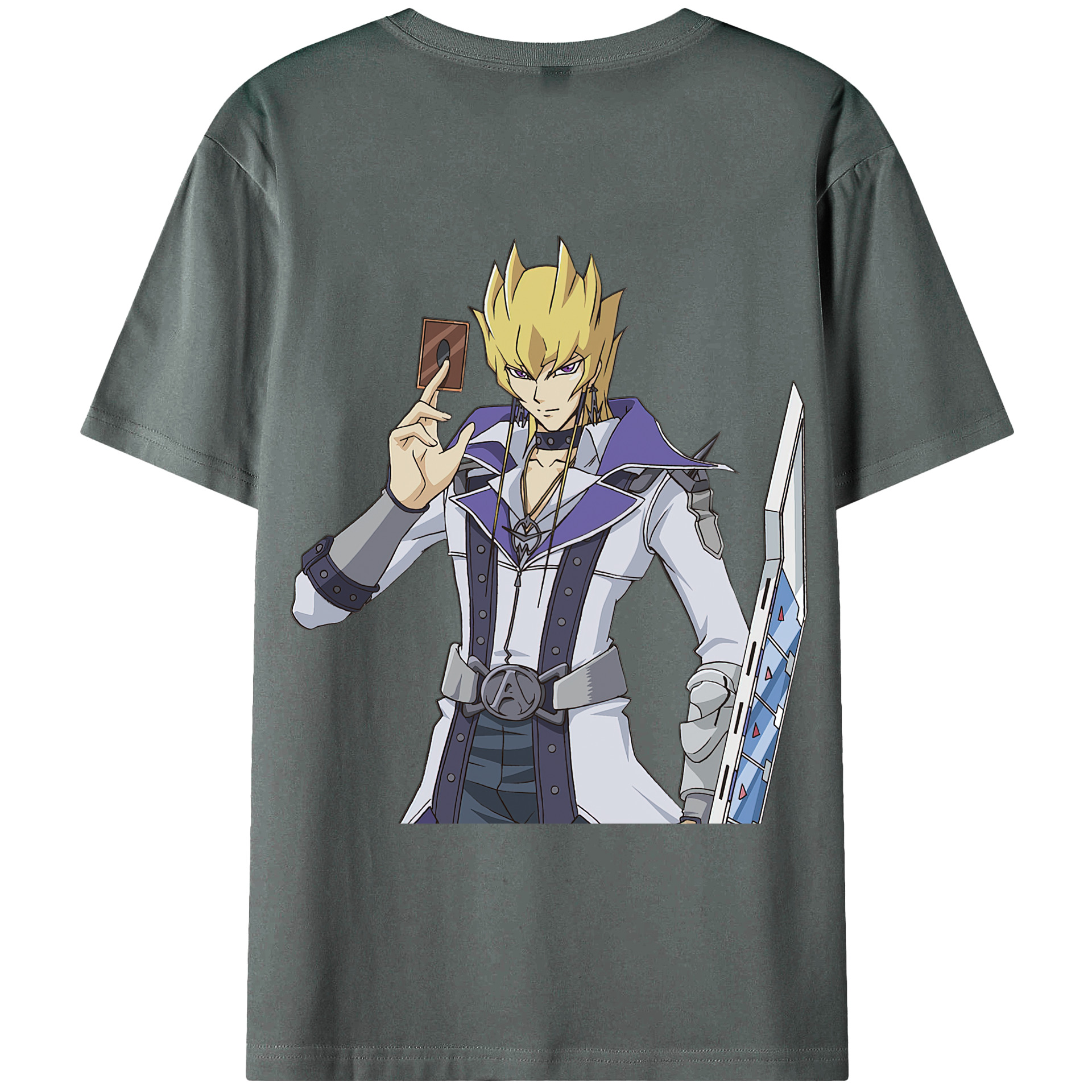（画像用） 遊☆戯☆王 Yu-Gi-Oh! 綿100％ メンズ半袖Tシャツ（バックプリント） 通気性